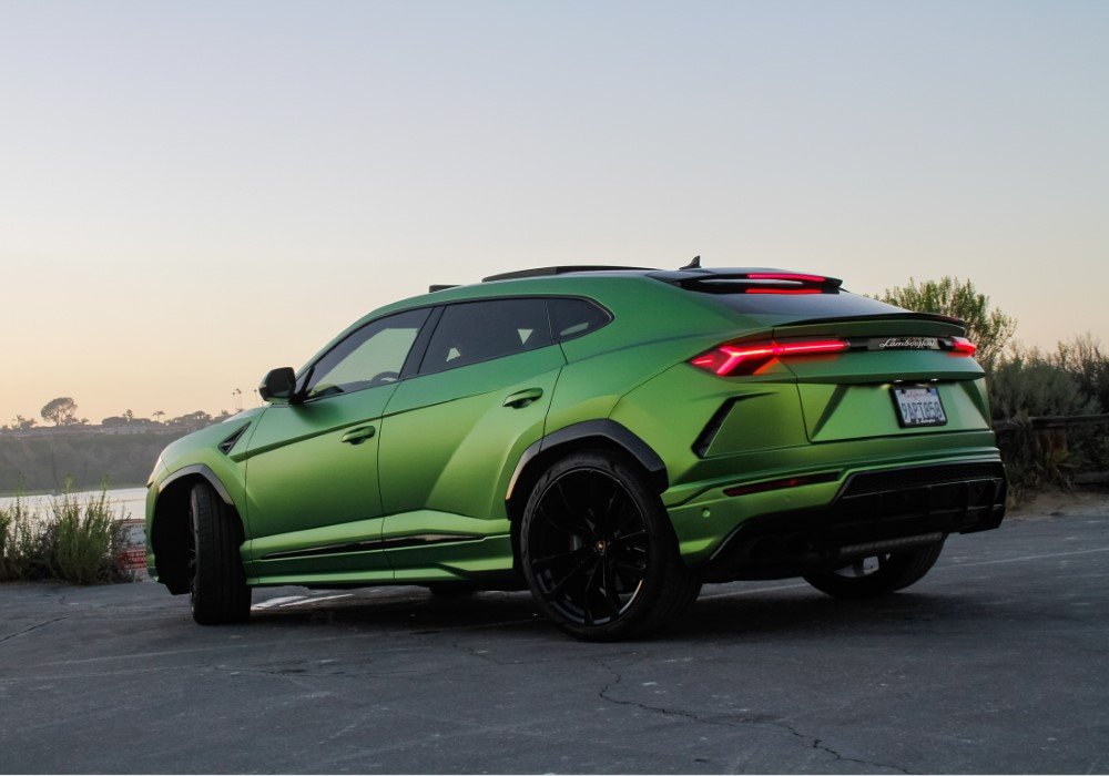 Green Lamborghini Urus | Exotic Drives LA Car Rentals